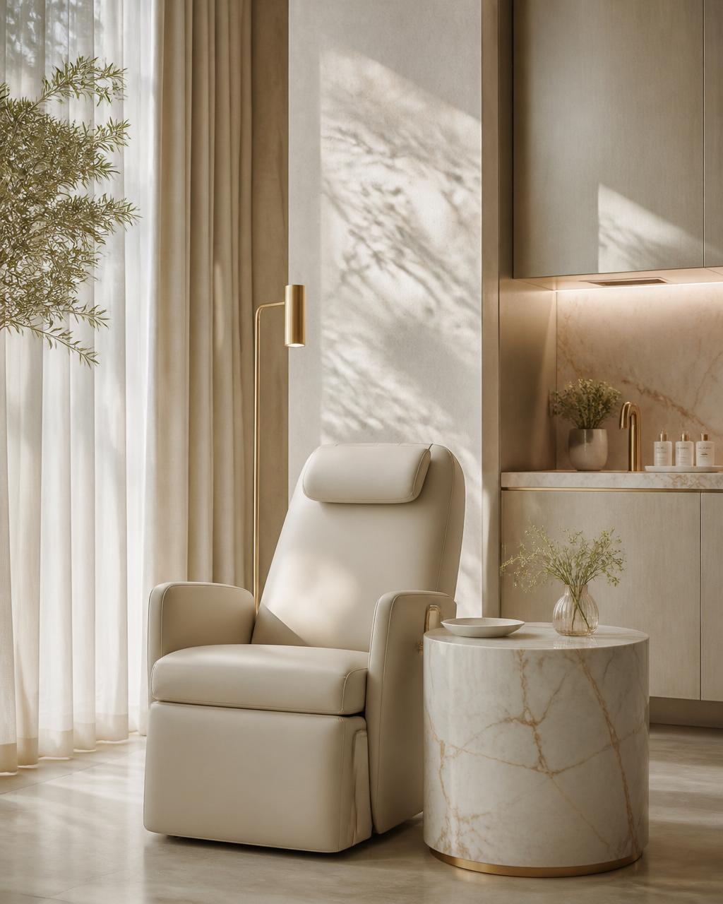 Calm aesthetic clinic interior